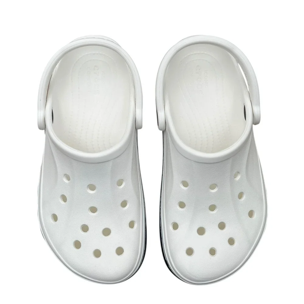 Crocs Bayaband Mens Slip-on Clog Size 8 White Navy Water‎ Friendly Lightweight